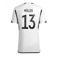 Camisa de Futebol Alemanha Thomas Muller #13 Equipamento Principal Mundo 2022 Manga Curta